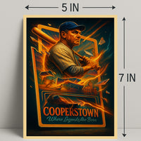 Cooperstown Legends Are Born Wall Art Print PosterGoat