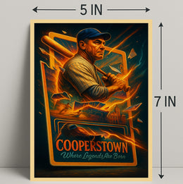 Cooperstown Legends Are Born Wall Art Print PosterGoat