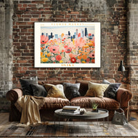 Vibrant Flower Market In Osaka Urban Or Cityscape Poster