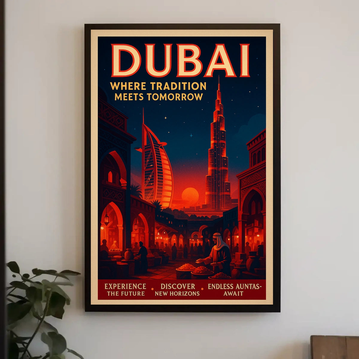 Dubai Poster Where Tradition Meets Tomorrow Home Wall Art