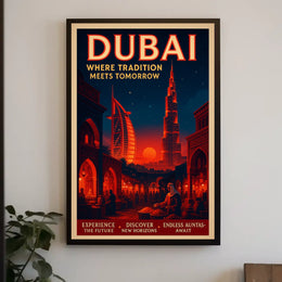 Dubai Poster Where Tradition Meets Tomorrow Home Wall Art