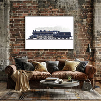 Vintage Steam Locomotive Poster: Classic Rail Elegance