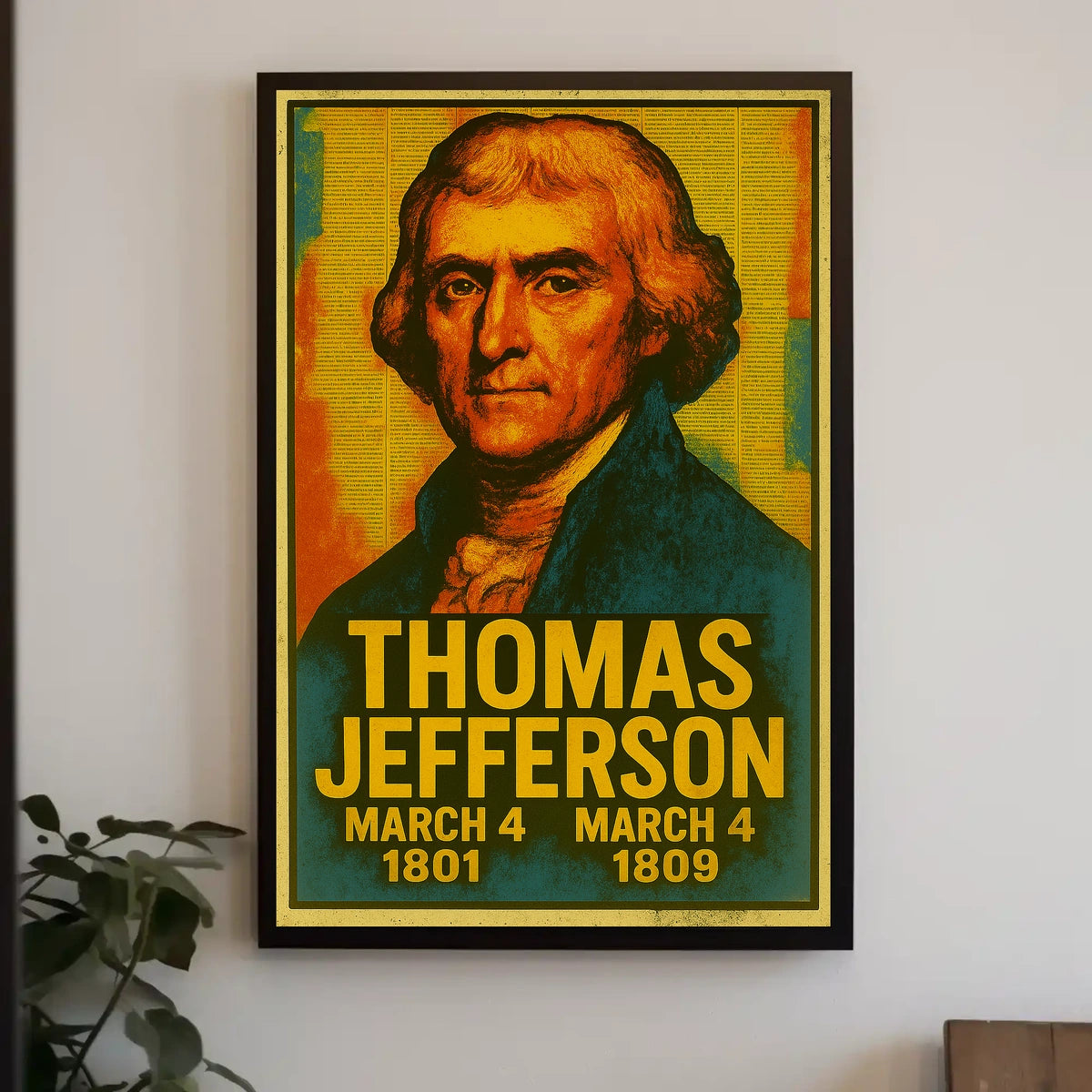 Thomas Jefferson Vintage Patriotic Collector Poster