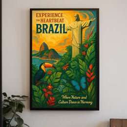 Experience The Heartbeat Of Brazil Poster