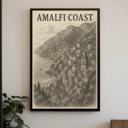 Amalfi Coast Poster Wall Art Print Travel Decor Room