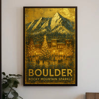 Boulder Rocky Mountain Sparkle Poster