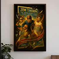 Jim Thorpe Legend Across Fields Poster Art PosterGoat