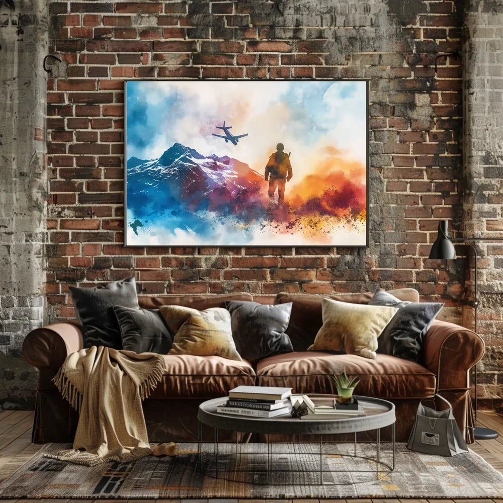Adventure Awaits: Vibrant Mountain Journey Poster