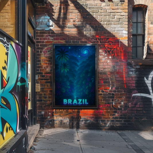 Brazil Amazon Jungle Galaxy Travel Poster