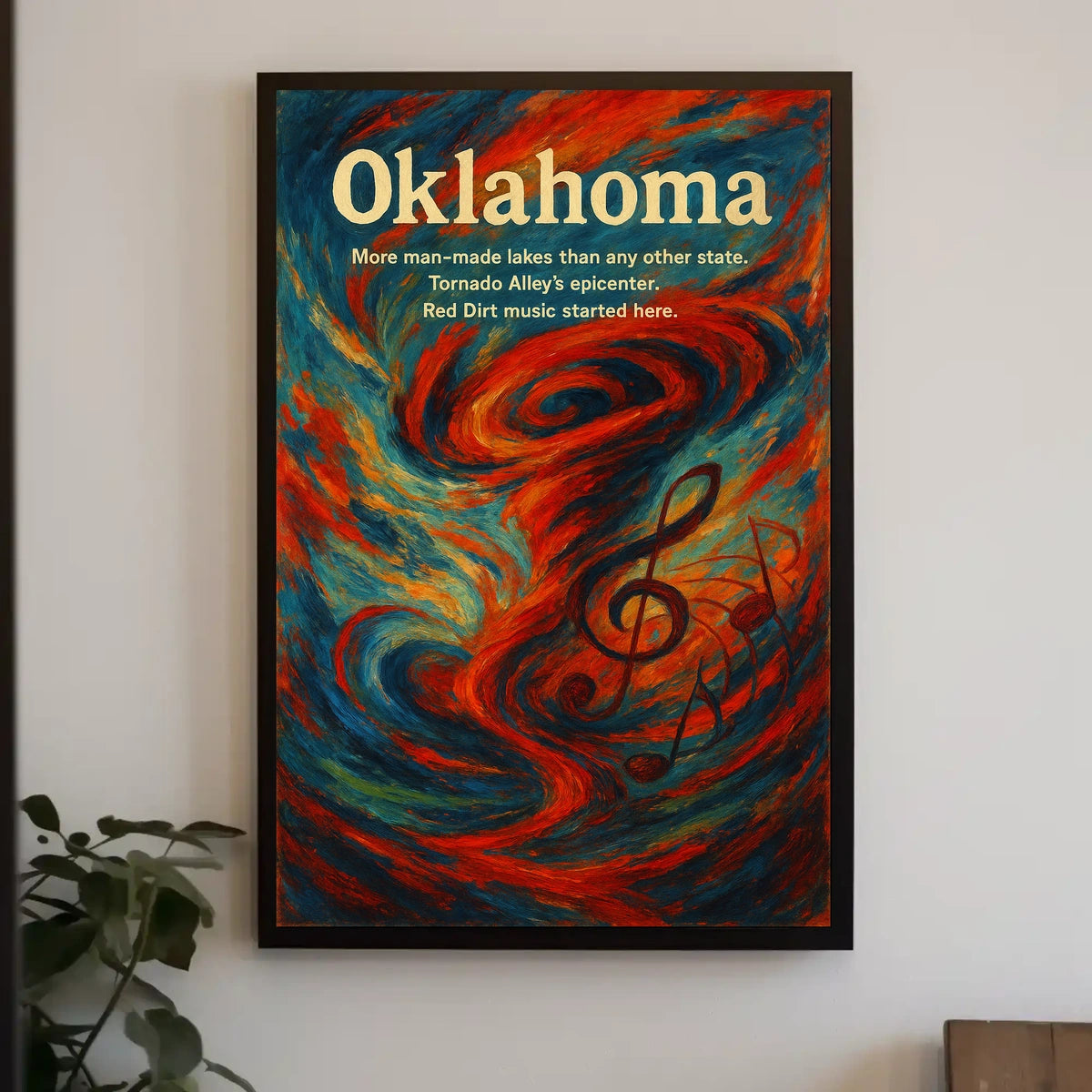 Oklahoma Land Of Lakes And Music Poster