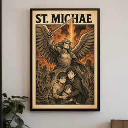 St. Michael Protector In Chaos Poster