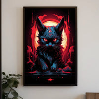 Mystical Cat Poster: Surreal Fantasy Art Print