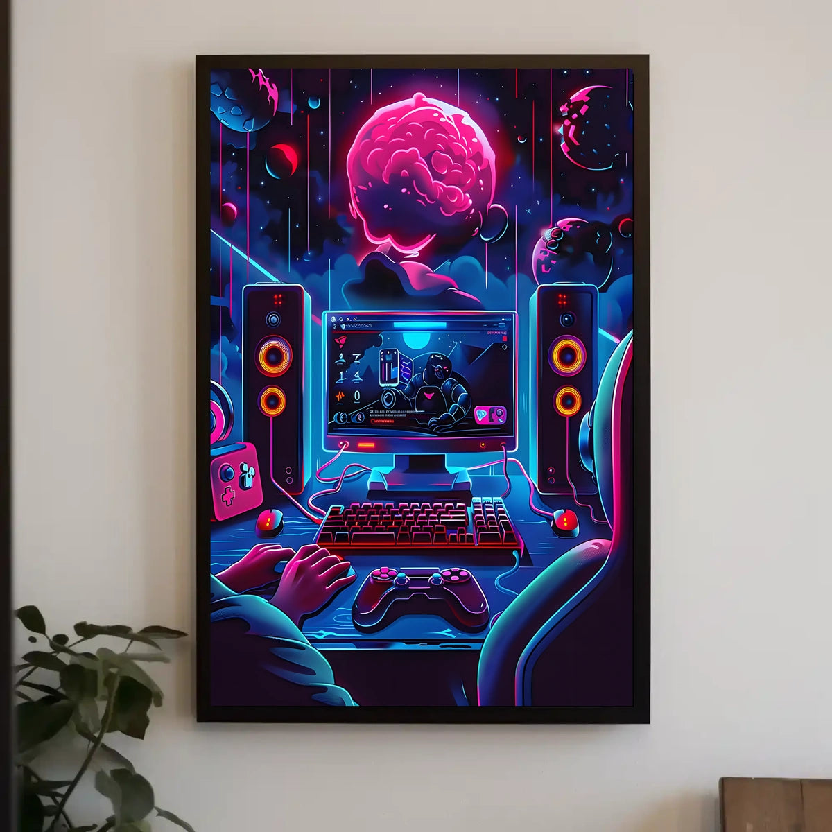 Cosmic Gaming Adventure Poster