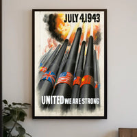 World War II Patriotic Art: Powerful Historical Poster