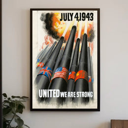 World War II Patriotic Art: Powerful Historical Poster