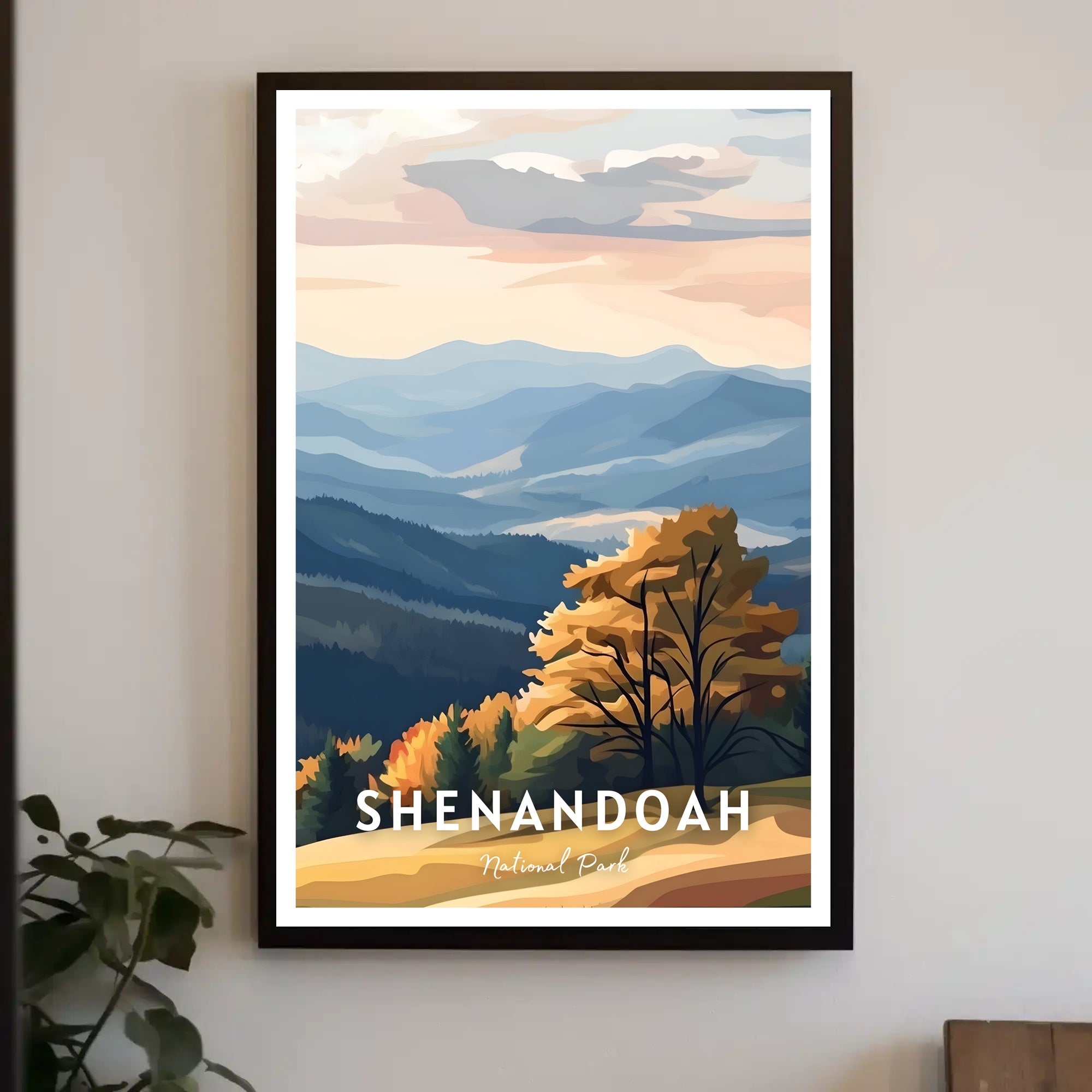 Shenandoah National Park Travel Poster Vintage Print