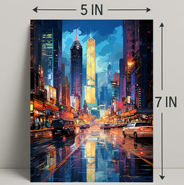 Neon Cityscape Poster