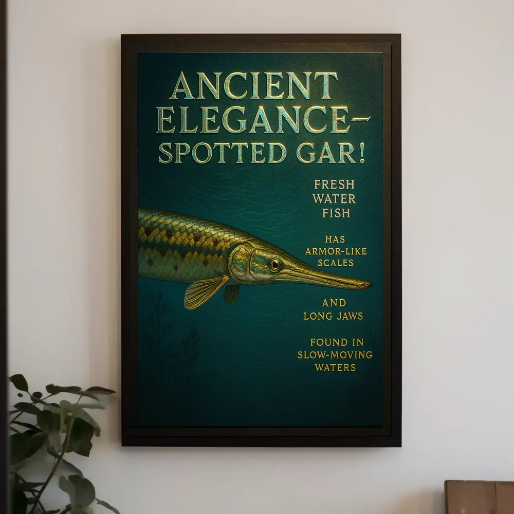Ancient Elegance - Spotted Gar Poster