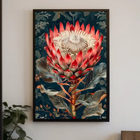 King Protea Botanical Art: Abstract or Artistic Poster