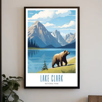 Lake Clark National Park Poster Vintage Travel Print
