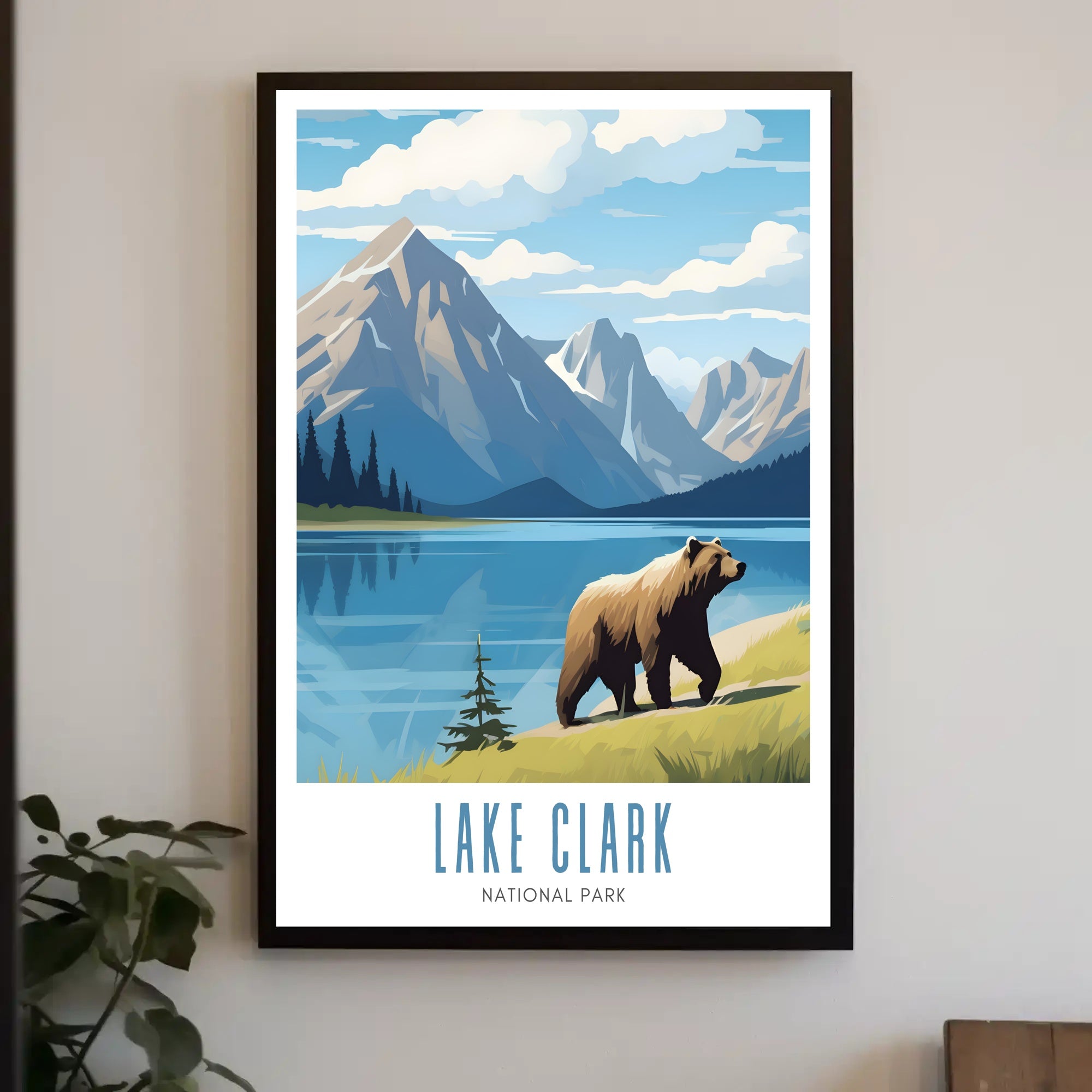 Lake Clark National Park Poster Vintage Travel Print