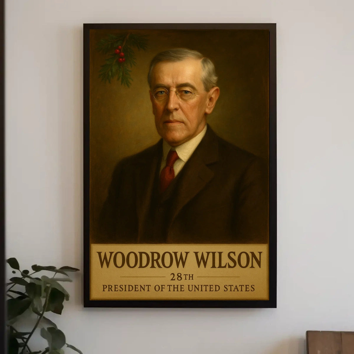 Woodrow Wilson Iconic Presidential Heritage Historical Poster