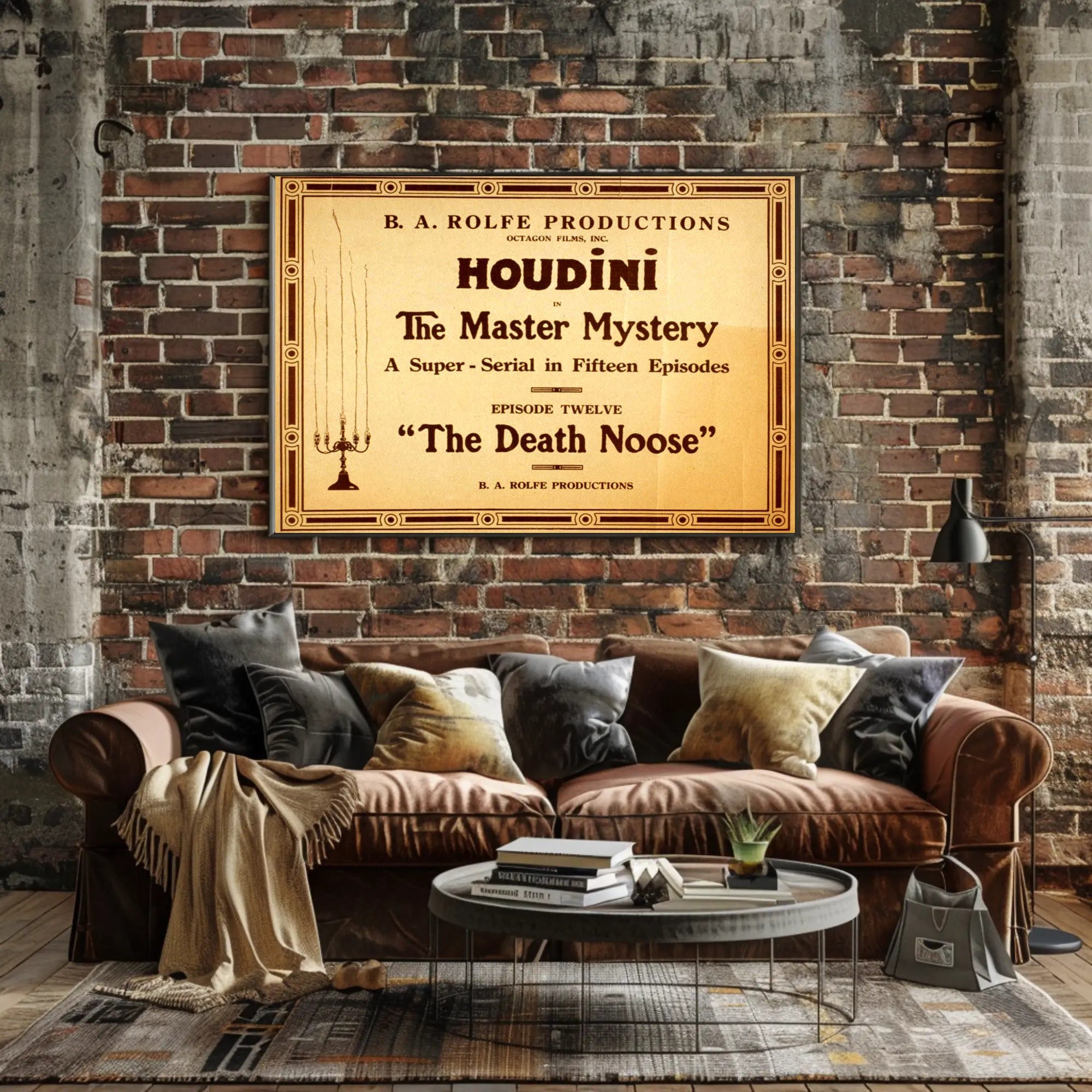 Houdini Vintage Film Serial Advertisement Cultural Poster