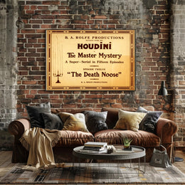 Houdini Vintage Film Serial Advertisement Cultural Poster