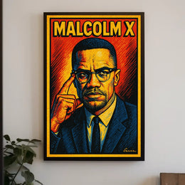 Malcolm X Iconic Leader Poster