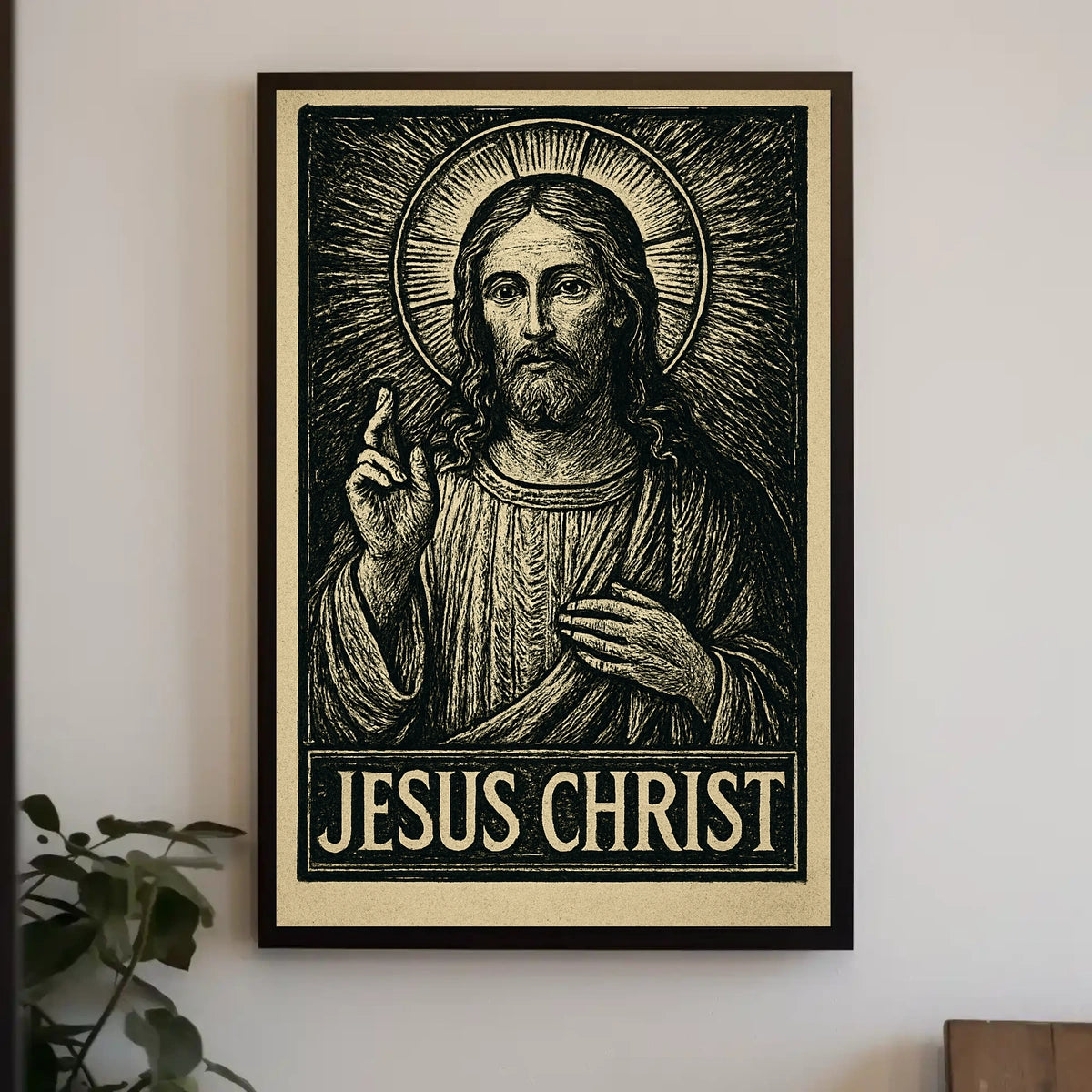 Jesus Christ Iconic Religious Figure Poster
