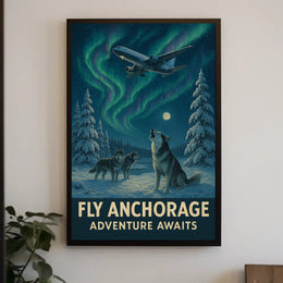 Fly Anchorage Adventure Awaits Poster
