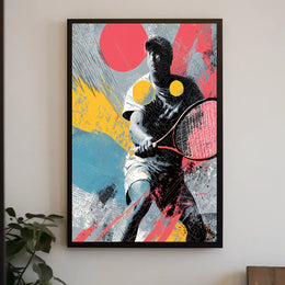 Dynamic Tennis Art Poster