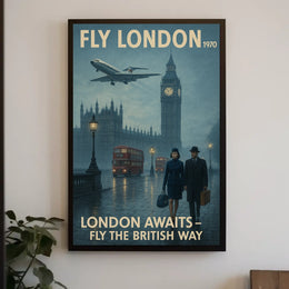 Fly London 1970 Poster