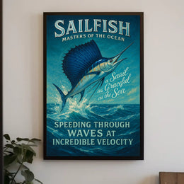 Sailfish Adventure Masterpiece: Oceanic Animal Poster