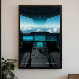 Inside the Cockpit Airbus A350 Poster