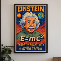 Einstein Relativity Classic Educational Poster