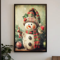Festive Snowman Delight Poster