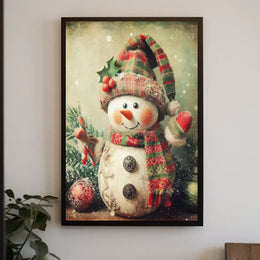 Festive Snowman Delight Poster
