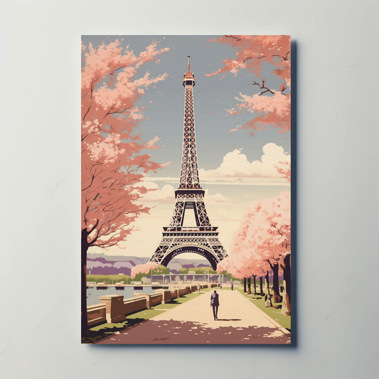 Paris – Eiffel Tower and Cherry Blossoms