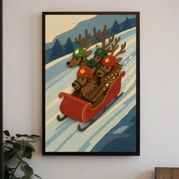 Reindeer Racing Adventure Poster