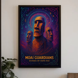 Moai Guardians Echoes Of Rapa Nui Poster