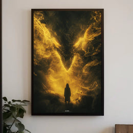 Mystical Vortex: Hooded Figure Fantasy Poster PosterGoat