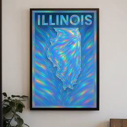 Illinois A Vibrant Tribute Poster