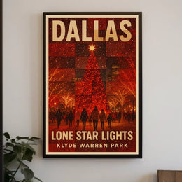 Dallas Lone Star Lights Poster