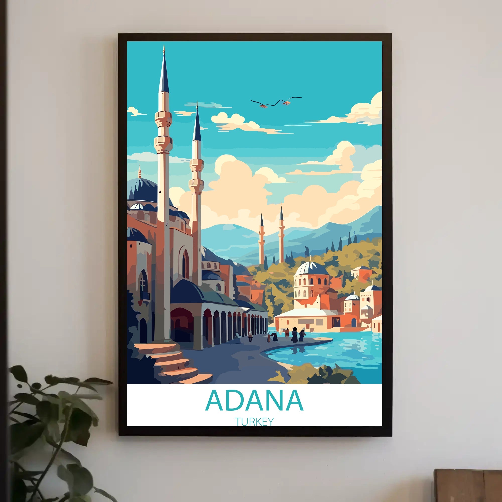 Vibrant Adana Cityscape Poster: A Modern Architectural Scene