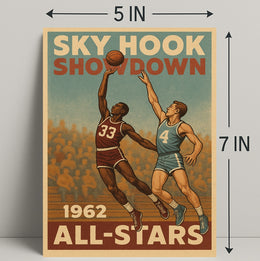 SKY HOOK SHOWDOWN: Vintage Sports Poster