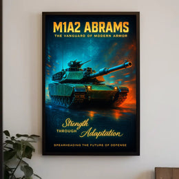 M1A2 Abrams The Vanguard of Modern Armor Poster PosterGoat