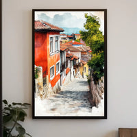 Bulgaria Plovdiv Old Town Colorful Streets Poster