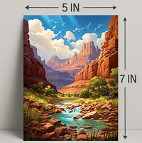 Majestic Canyon Landscape Poster