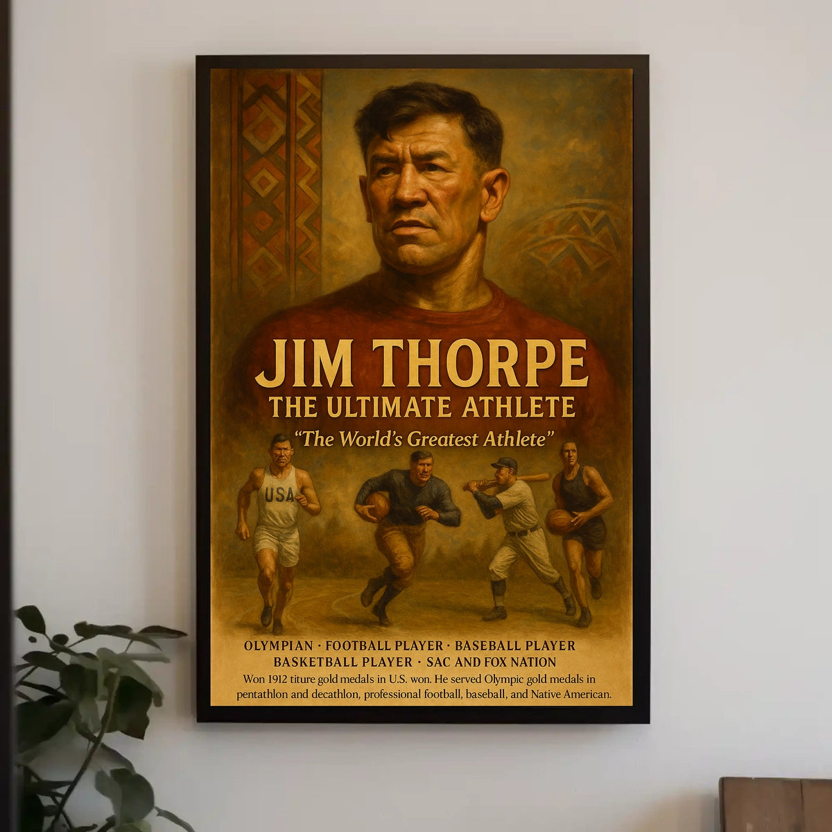 The Worlds Greatest Athlete Jim Thorpe Poster